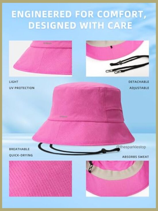 Lightweight Bucket Hat with Ponytail Hole, Adjustable Fit, Sun Protection main image 4